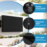Artiss 55-58 Inch TV Cover Waterproof Outdoor Patio Flat Television Protector TVC-58-BK