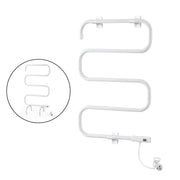 Devanti Heated Towel Rail Freestanding Wall Mounted S-Shape Electric Warmer Rack TW-C-102S-SS