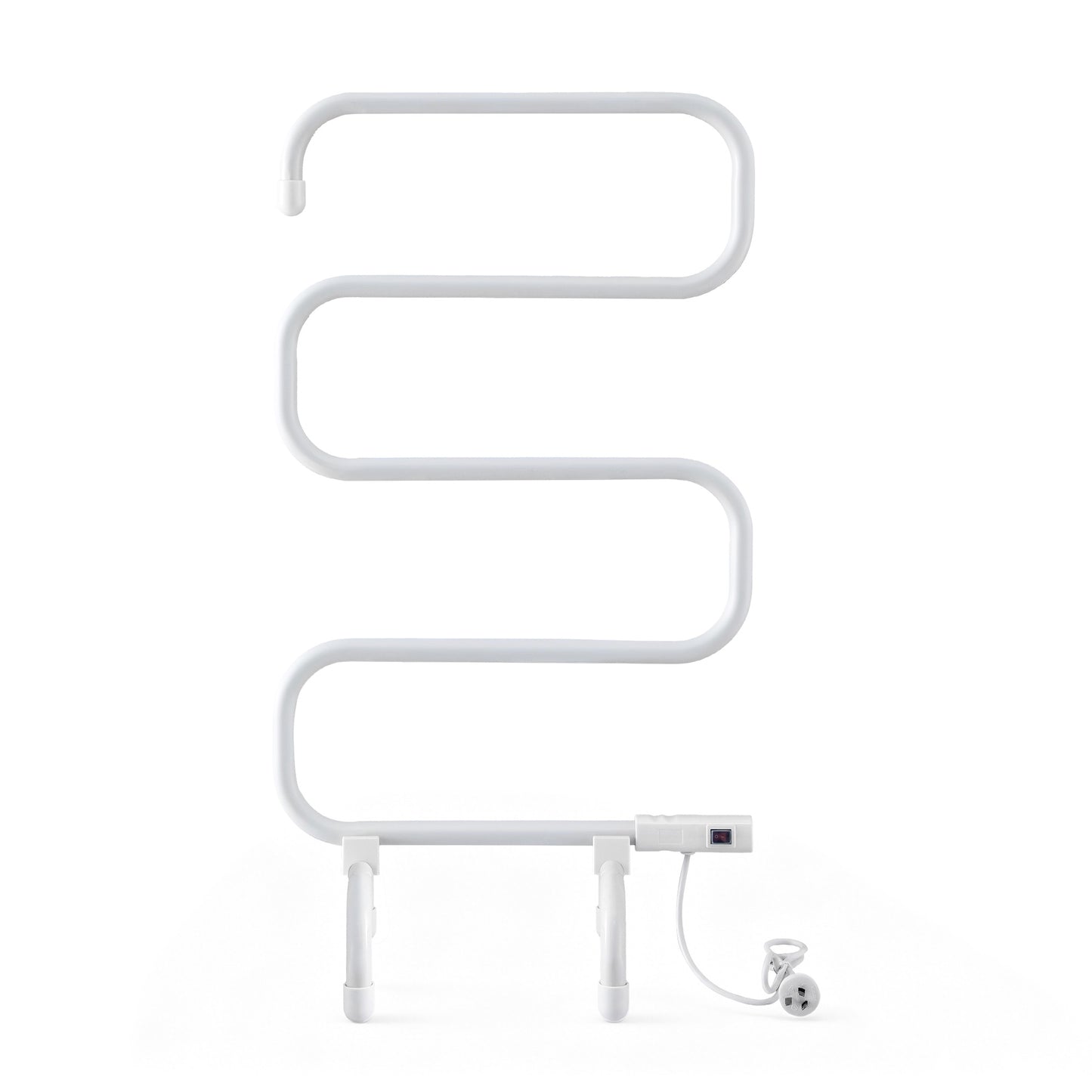 Devanti Heated Towel Rail Freestanding Wall Mounted S-Shape Electric Warmer Rack TW-C-102S-SS