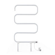 Devanti Heated Towel Rail Freestanding Wall Mounted S-Shape Electric Warmer Rack TW-C-102S-SS