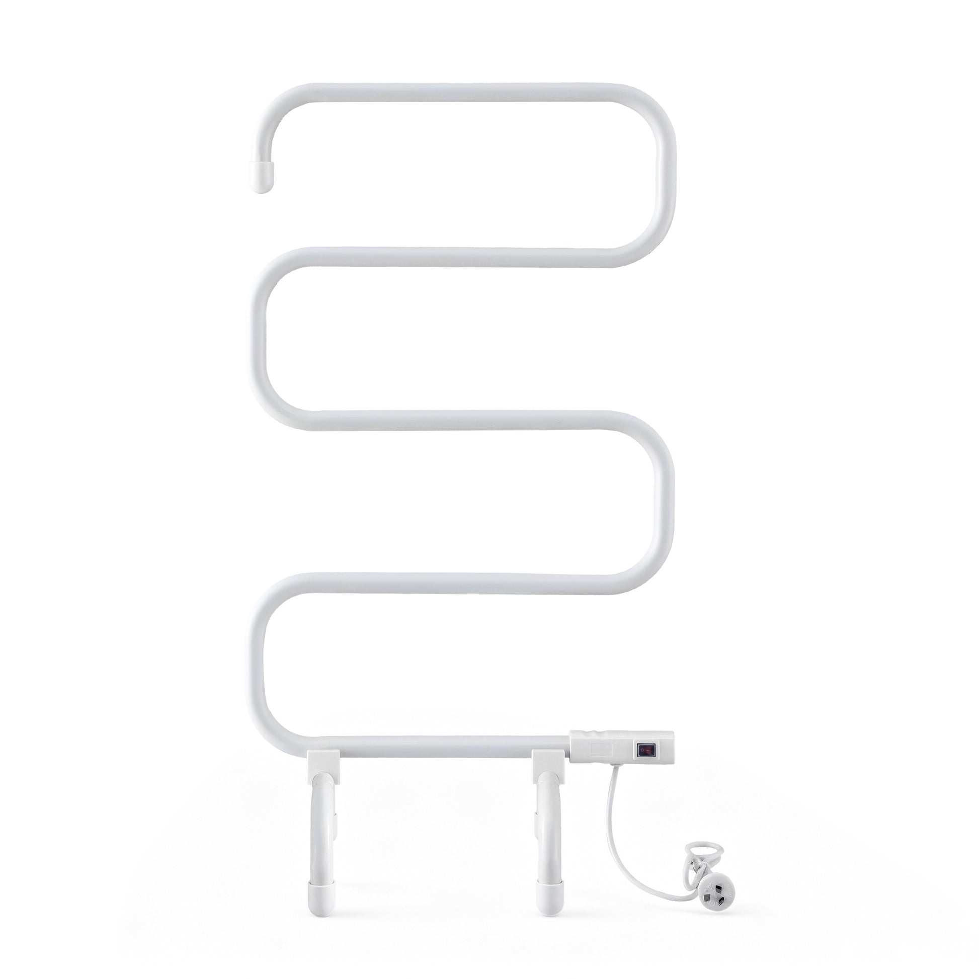 Devanti Heated Towel Rail Freestanding Wall Mounted S-Shape Electric Warmer Rack TW-C-102S-SS