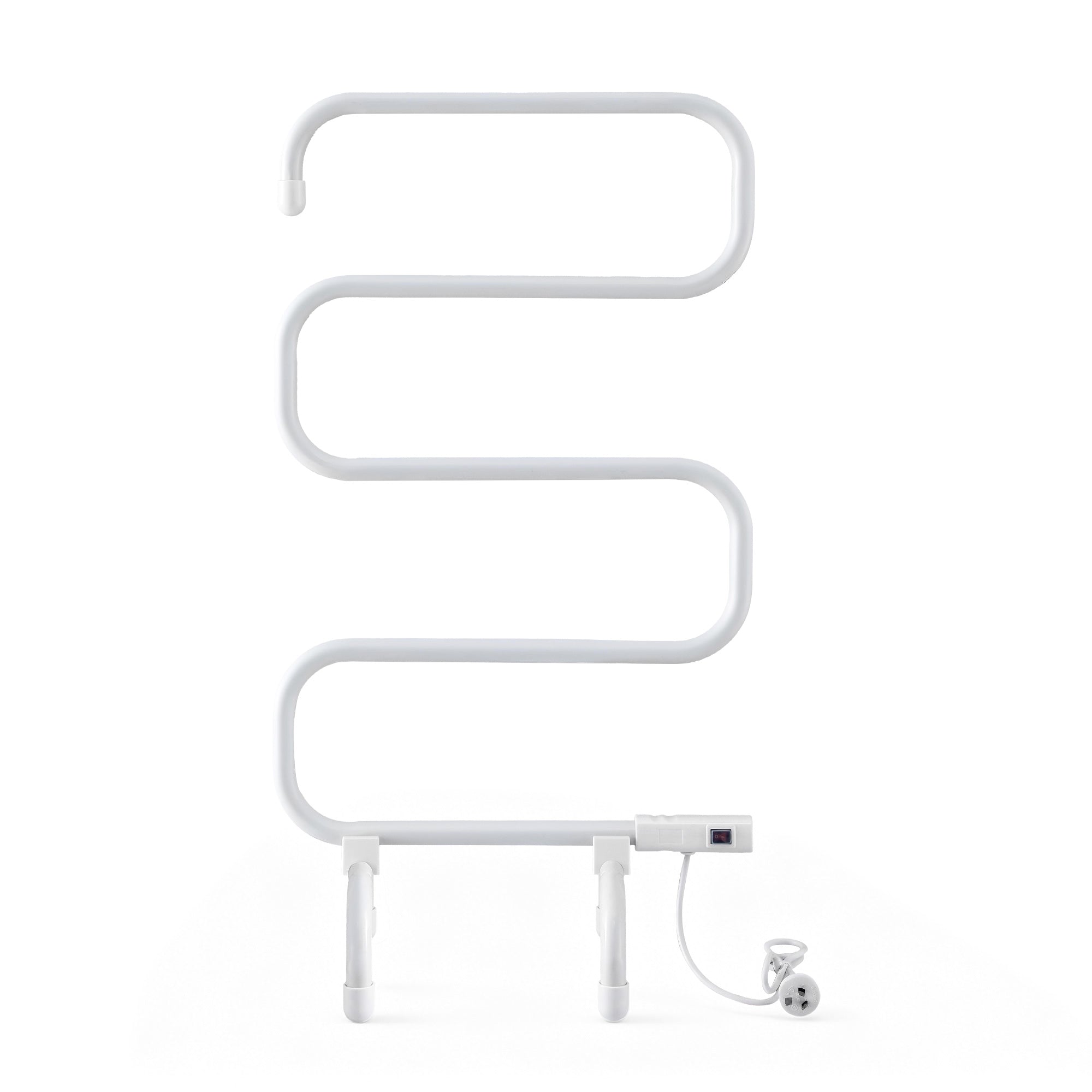Devanti Heated Towel Rail Freestanding Wall Mounted S-Shape Electric Warmer Rack TW-C-102S-SS