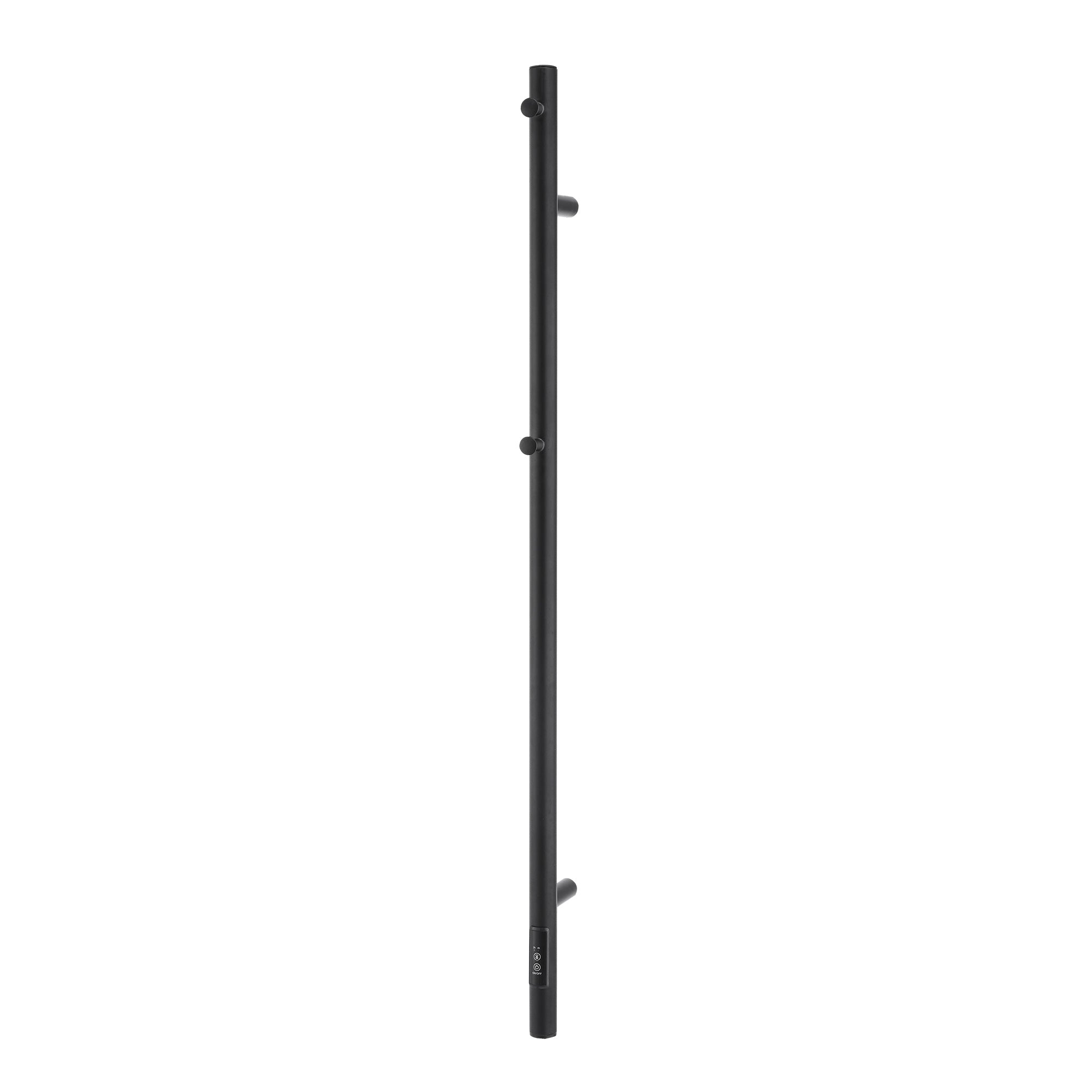 Devanti Heated Towel Rail with Timer Vertical Electric Heater Warmer Rack Black TW-C-109W-1T-BK