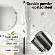 Devanti Heated Towel Rail with Timer Vertical Electric Heater Warmer Rack Black TW-C-109W-1T-BK