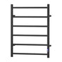 Devanti Heated Towel Rail 6 Round Bars with Timer Electric Heater Warmer Rack TW-C-109W-6T-BK