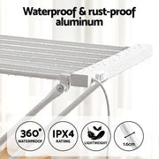 Devanti Heated Towel Rail Electric Clothes Airer Foldable Drying Rack 8 Bars TW-C-701Y-ALUM