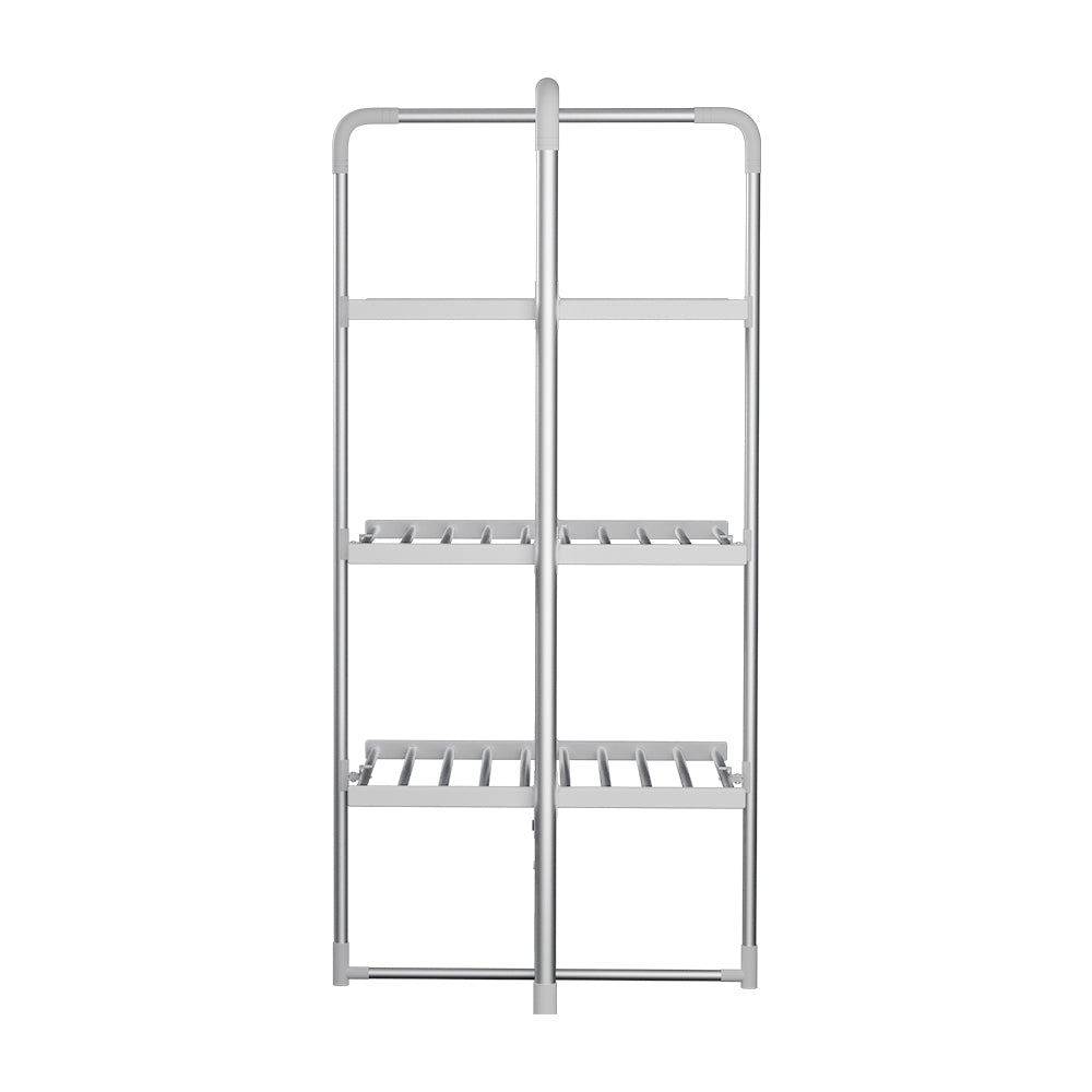 Devanti Electric Heated Towel Rail Rack 30 Bars Foldable Clothes Dry Warmer TW-C-703-ALUM