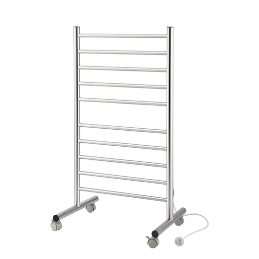 Devanti 10-Bar Freestanding Heated Towel Rail 3-5 Mins Fast Heating Electric Towel Warmer for Bathroom Winter TW-C-8T-STA1
