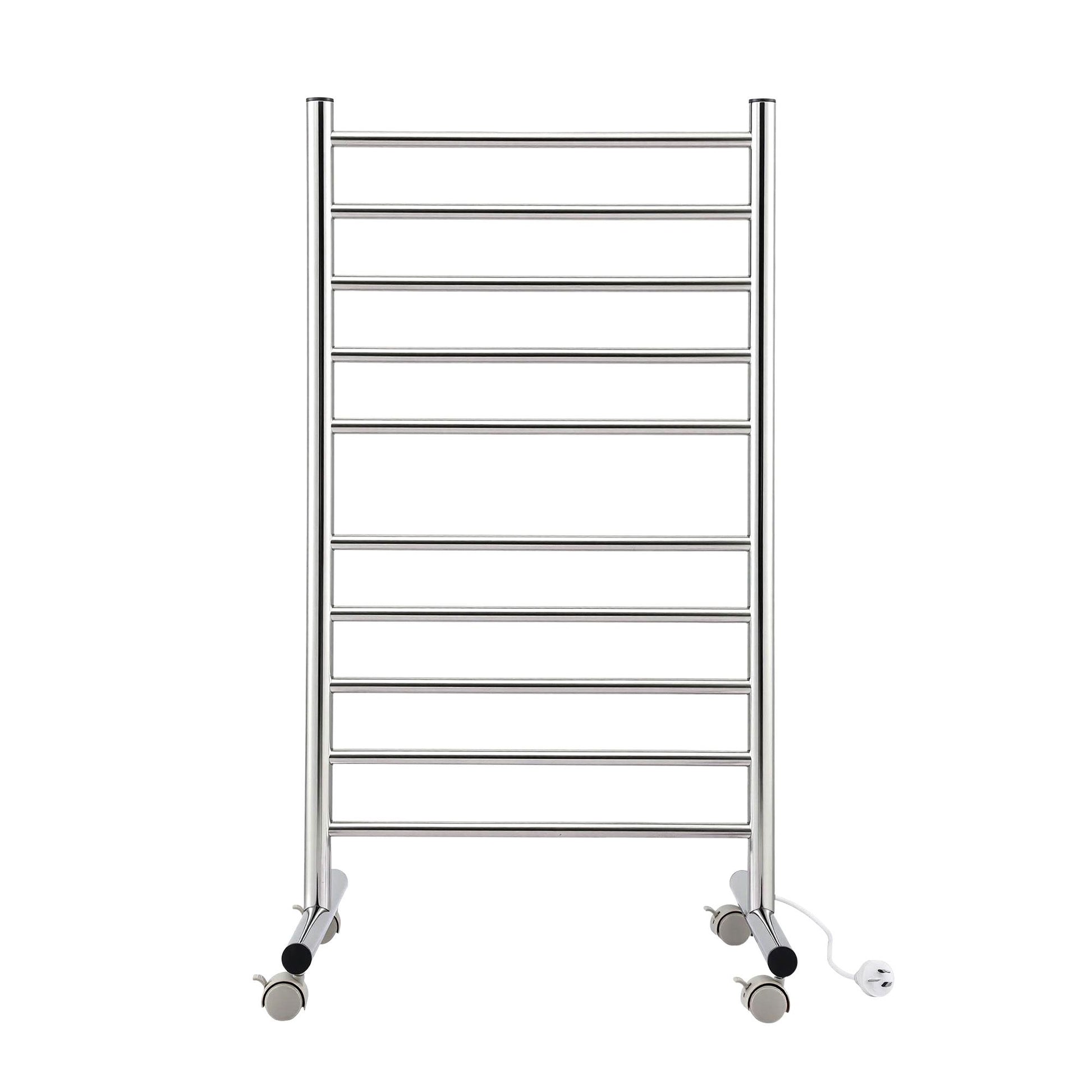 Devanti 10-Bar Freestanding Heated Towel Rail 3-5 Mins Fast Heating Electric Towel Warmer for Bathroom Winter TW-C-8T-STA1
