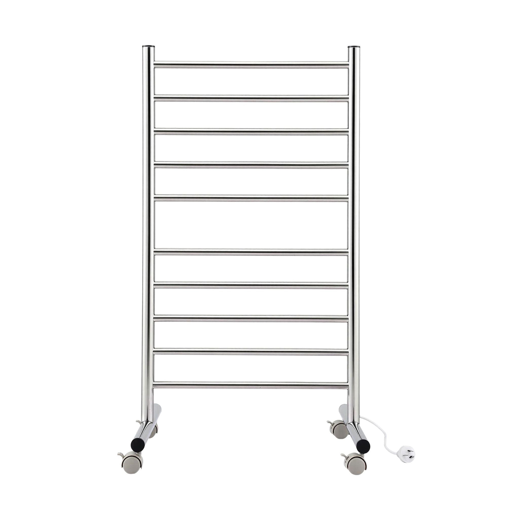 Devanti 10-Bar Freestanding Heated Towel Rail 3-5 Mins Fast Heating Electric Towel Warmer for Bathroom Winter TW-C-8T-STA1