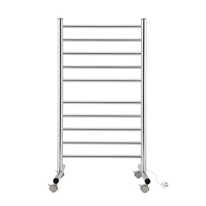 Devanti 10-Bar Freestanding Heated Towel Rail 3-5 Mins Fast Heating Electric Towel Warmer for Bathroom Winter TW-C-8T-STA1