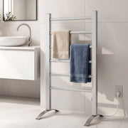 Devanti Electric Heated Towel Rail Rack 6 Bars Freestanding Clothes Dry Warmer TW-C-F-ALUM