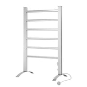 Devanti Electric Heated Towel Rail Rack 6 Bars with Timer Clothes Dry Warmer TW-C-F-ALUM-TM