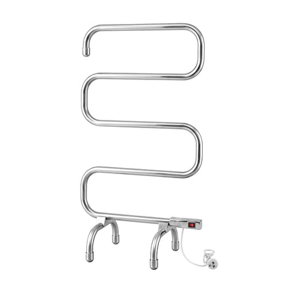Devanti Electric Heated Towel Rail Rack 5 Bars Freestanding Clothes Dry Warmer TW-C-S-SS