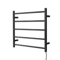 Devanti Electric Heated Towel Rail Rack 5 Bars Wall Mounted Clothes Dry Warmer TW-C-WALL-5-BK