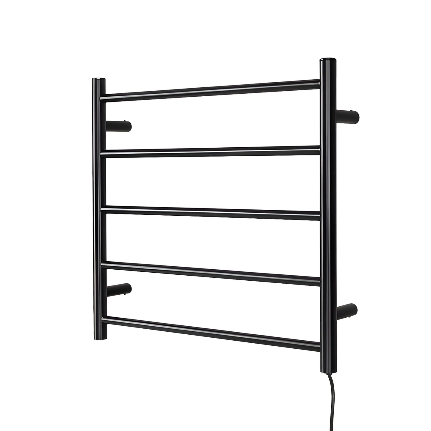 Devanti Electric Heated Towel Rail Rack 5 Bars Wall Mounted Clothes Dry Warmer TW-C-WALL-5-BK