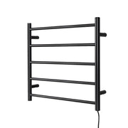 Devanti Electric Heated Towel Rail Rack 5 Bars Wall Mounted Clothes Dry Warmer TW-C-WALL-5-BK