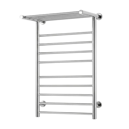 Devanti Electric Heated Towel Rail Rack 14 Bars Wall Mounted Clothes Dry Warmer TW-C-WALL-L