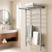 Devanti Electric Heated Towel Rail Rack 14 Bars Wall Mounted Clothes Dry Warmer TW-C-WALL-L
