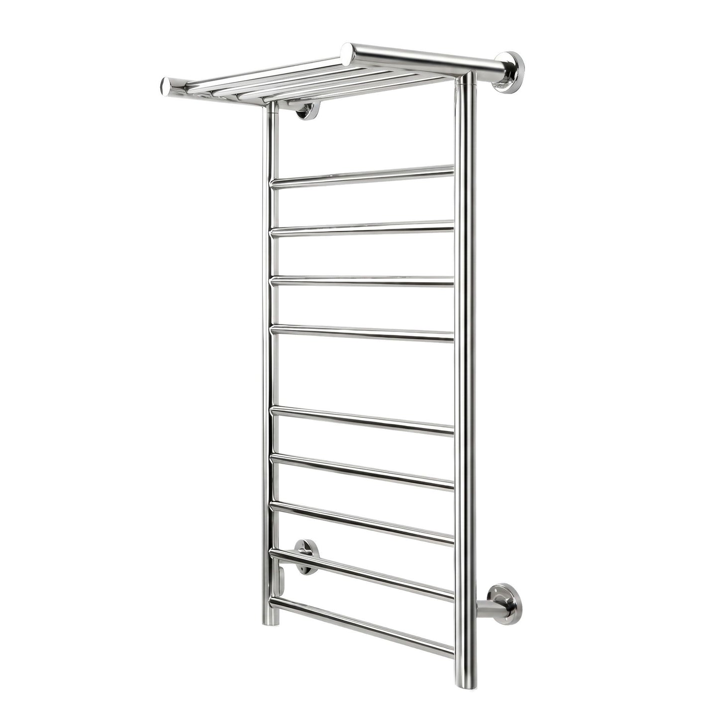 Devanti Electric Heated Towel Rail Rack 14 Bars Wall Mounted Clothes Dry Warmer TW-C-WALL-L
