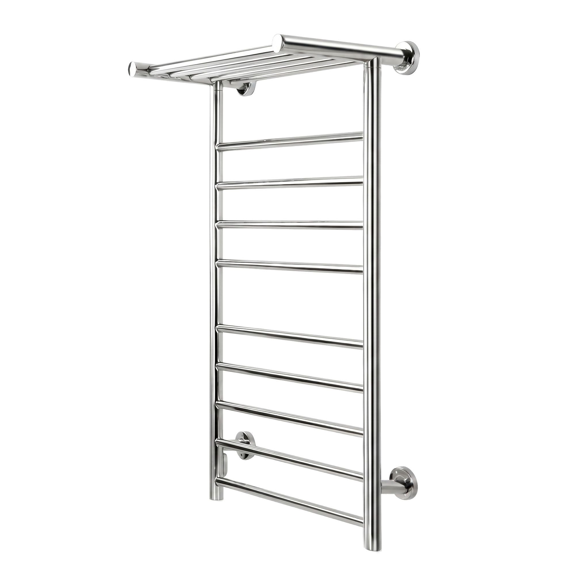 Devanti Electric Heated Towel Rail Rack 14 Bars Wall Mounted Clothes Dry Warmer TW-C-WALL-L
