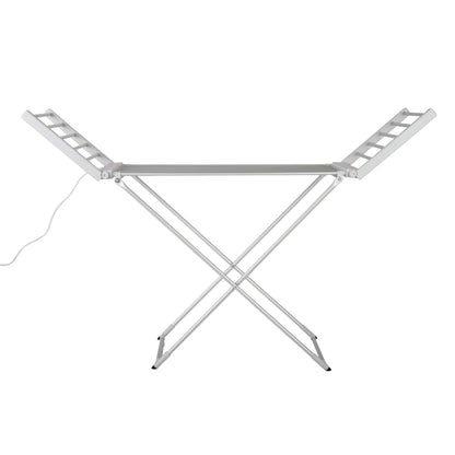 Devanti Electric Heated Towel Rail Rack 18 Bars Freestanding Clothes Dry Warmer TW-C-Y-ALUM