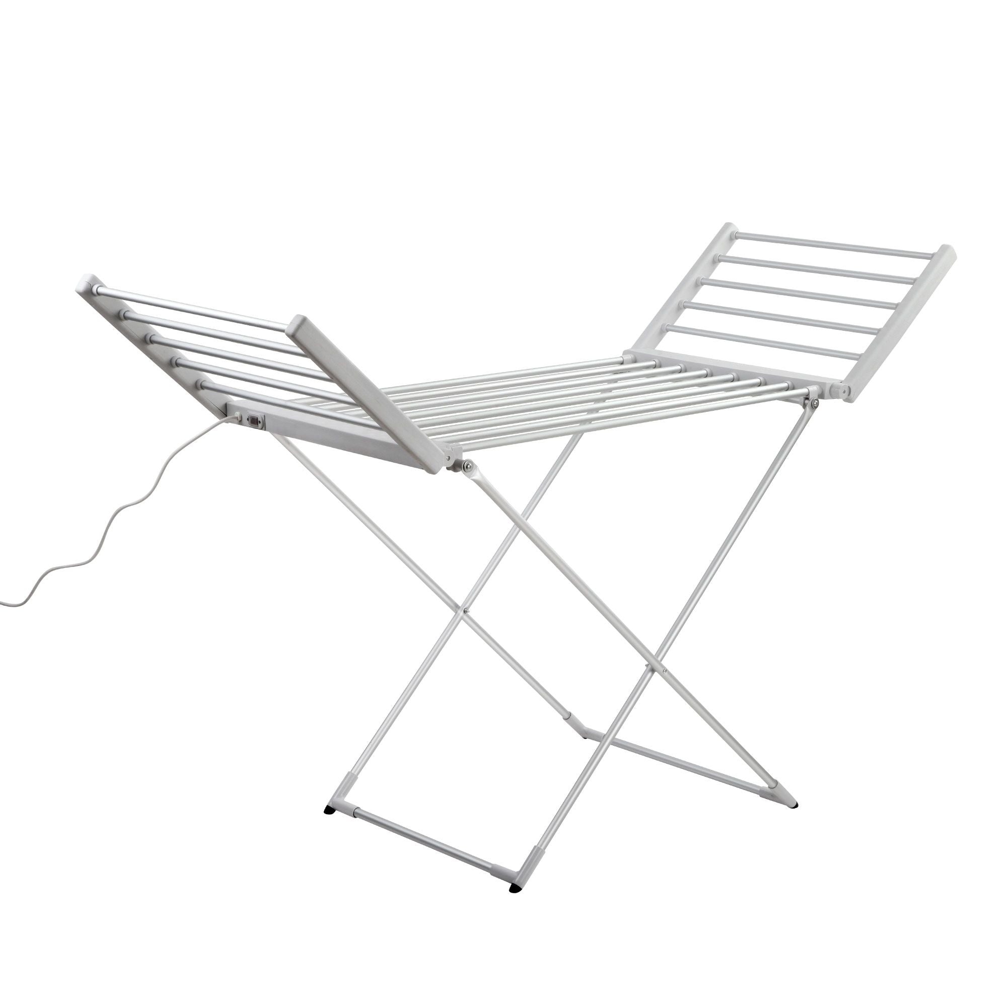 Devanti Electric Heated Towel Rail Rack 18 Bars Freestanding Clothes Dry Warmer TW-C-Y-ALUM