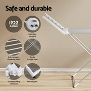 Devanti Foldable Electric Heated Towel Rail Rack with 24H Timer TW-C-YTC-ALUM