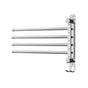Towel Rail Rack Holder 4 Bars Wall Mounted Stainless Steel Swivel Hanging Hook TW-E-WALL-4R-SI