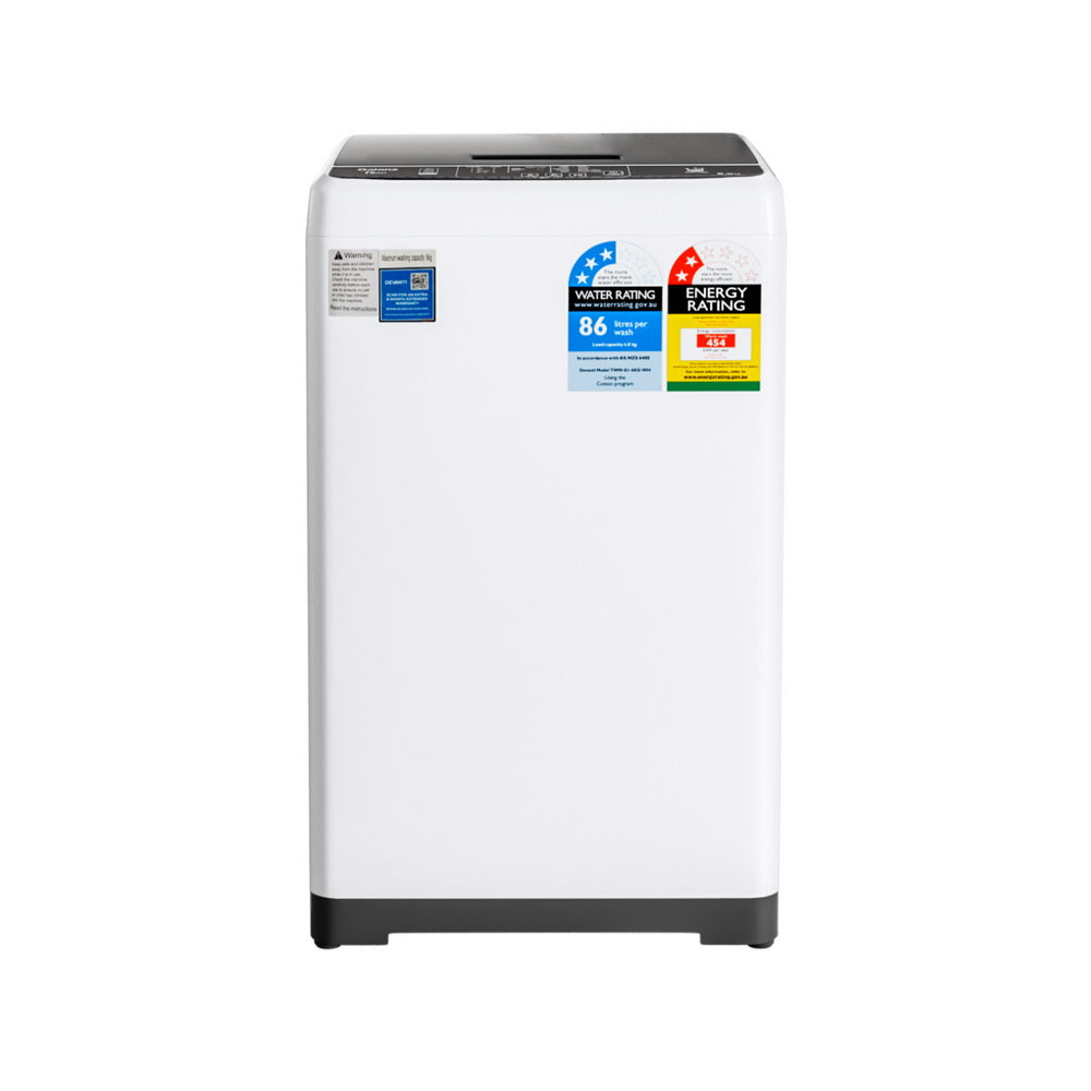 Devanti 6kg Top Load Washing Machine White TWM-G1-6KG-WH