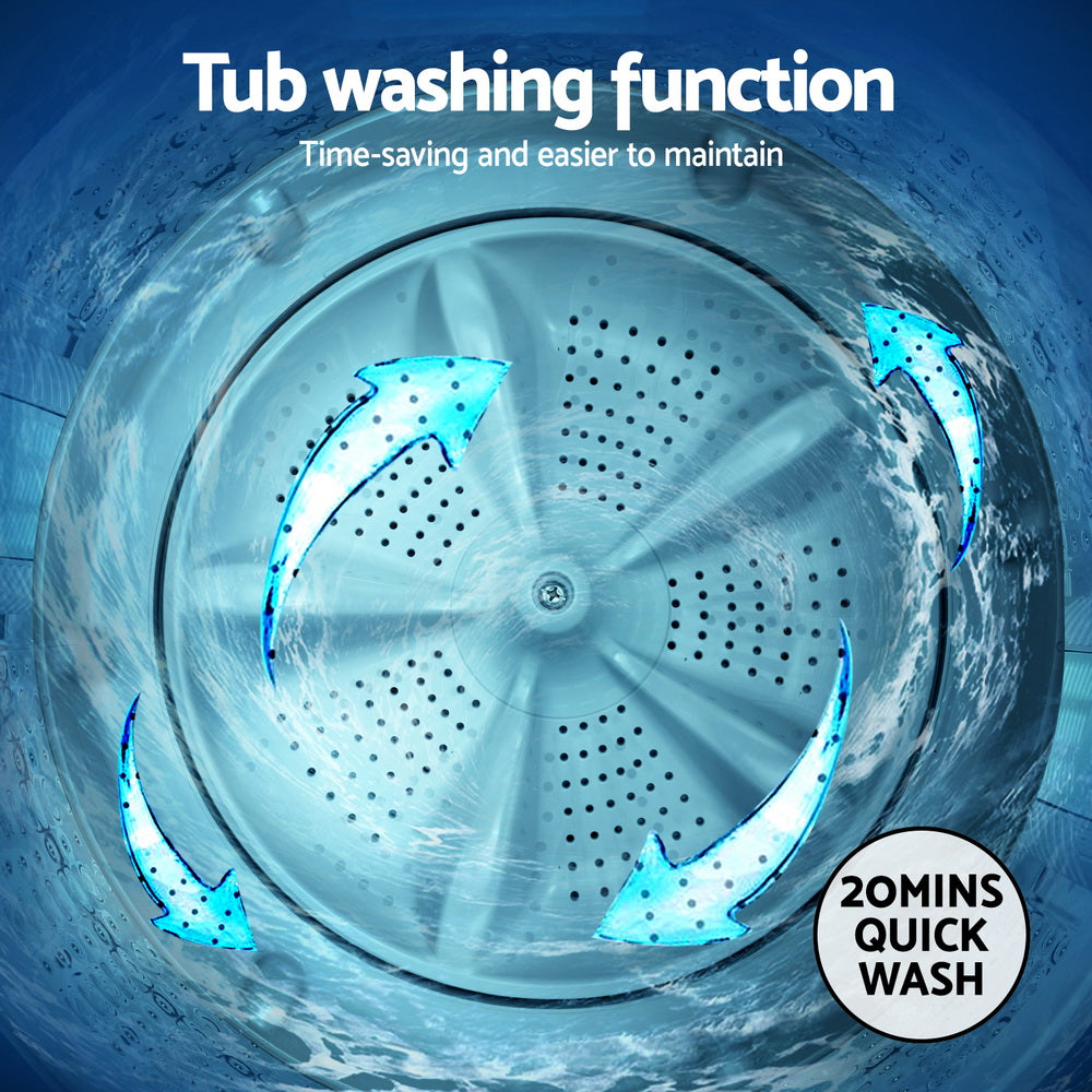 Devanti 6kg Top Load Washing Machine White TWM-G1-6KG-WH