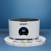 Devanti 600ml Ultrasonic Cleaner Timer Jewellery Glasses Cleaning Machine Degas UC-895-6-WH