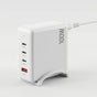 Devanti USB C Charger 100W Fast Charger 4 Port GaN Desktop Station White UCC-100W-WH