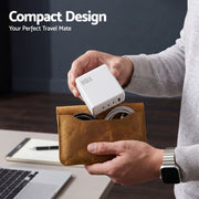 Devanti USB C Charger 100W Fast Charger 4 Port GaN Desktop Station White UCC-100W-WH