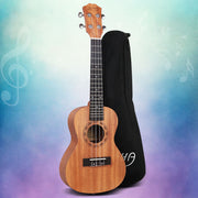 Alpha 23" Ukulele Natural Mahogany Concert Beginner Gift w/ Carry Bag UKULE-D-23-NAT