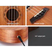Alpha 26" Ukulele Equaliser Natural Mahogany Tenor Beginner Gift w/ Bag UKULE-D-26-EQ-NAT