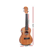 Alpha 26" Ukulele Natural Mahogany Tenor Beginner Gift w/ Carry Bag UKULE-D-26-NAT