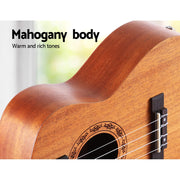 Alpha 26" Ukulele Natural Mahogany Tenor Beginner Gift w/ Carry Bag UKULE-D-26-NAT