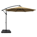 Instahut 3m Umbrella w/Base Outdoor Cantilever Beach Garden Patio Parasol Beige UMB-BAN-50-COM-BG