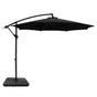 Instahut 3m Umbrella w/Base Outdoor Cantilever Beach Garden Patio Parasol Black UMB-BAN-50-COM-BK
