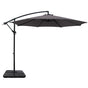 Instahut 3m Umbrella w/Base Outdoor Cantilever Beach Garden Patio Parasol Charcoal UMB-BAN-50-COM-CO
