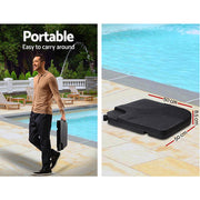 Instahut 3m Umbrella w/Base Outdoor Cantilever Beach Garden Patio Parasol Charcoal UMB-BAN-50-COM-CO