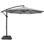 Instahut 3M Umbrella with 50x50cm Base Outdoor Umbrellas Cantilever Sun Stand UV Garden Grey UMB-BAN-50-COM-GR