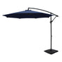 Instahut 3m Umbrella w/Base Outdoor Cantilever Beach Garden Patio Parasol Navy UMB-BAN-50N-COM-NA