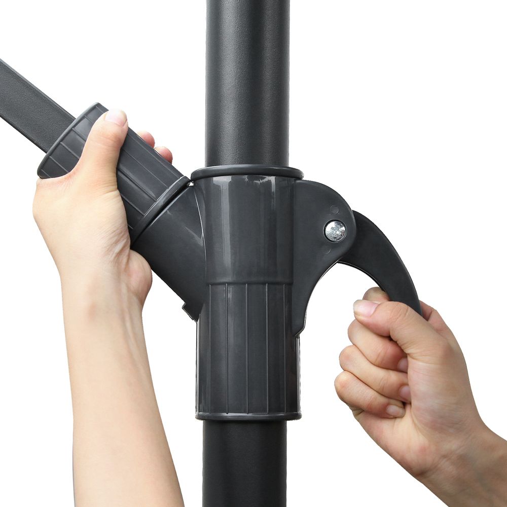Instahut 3m Outdoor Umbrella Cantilever Beach Garden Patio Navy UMB-BAN-8RIB-NA