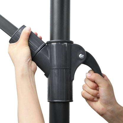 Instahut 3m Outdoor Umbrella Cantilever Beach Garden Patio Navy UMB-BAN-8RIB-NA