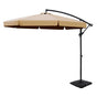 Instahut 3m Outdoor Umbrella w/Base Cantilever Garden Beach Patio Beige UMB-BAN-F-50N-COM-BG