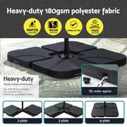 Instahut Outdoor Umbrella 3M Cantilever Beach LED Base Garden Sun Patio Charcoal UMB-BAN-LED-50N-CO