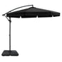 Instahut 3m Outdoor Umbrella w/Base Cantilever Garden Beach Patio Black UMB-FLAT-50-COM-BK