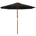 Instahut 2.7m Outdoor Umbrella Pole Umbrellas Beach Garden Sun Stand Patio Black UMB-POLE-27-R-BK
